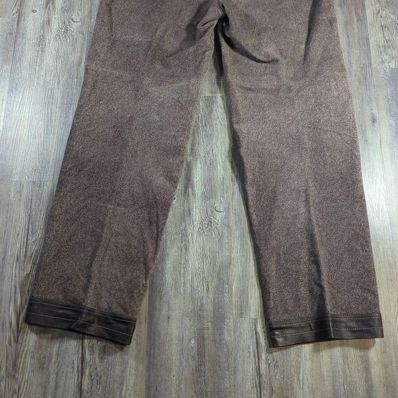 89 Davoucci Mens Loose Fit Heavy Duty Leather Jean Pant 34 X 34 Brown Vintage - Picture 12 of 16